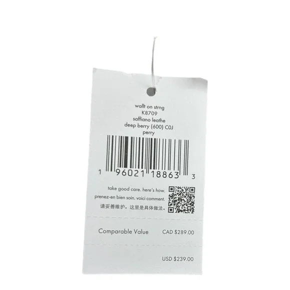 Kate Spade Perry Saffiano Leather Crossbody Bag Wallet Berry NWT K8709 Reg $239 - Picture 6 of 6